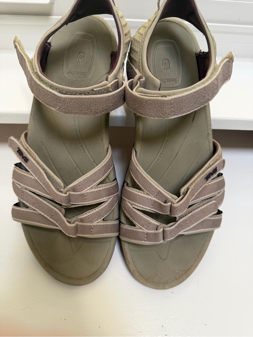 Teva Women's Beige Strappy Sport Sandals